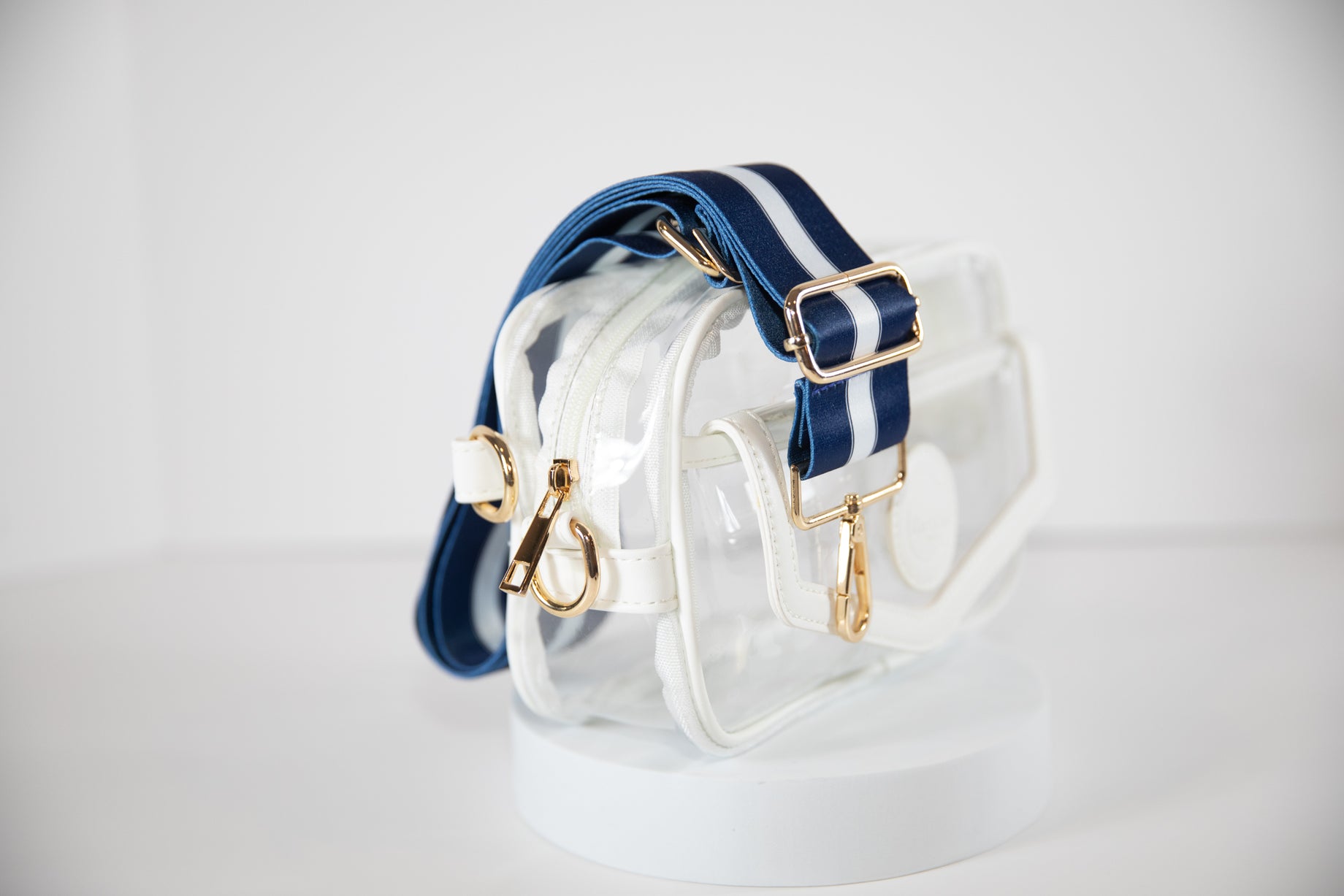 Penn State White Stadium Bag with Blue and White Strap