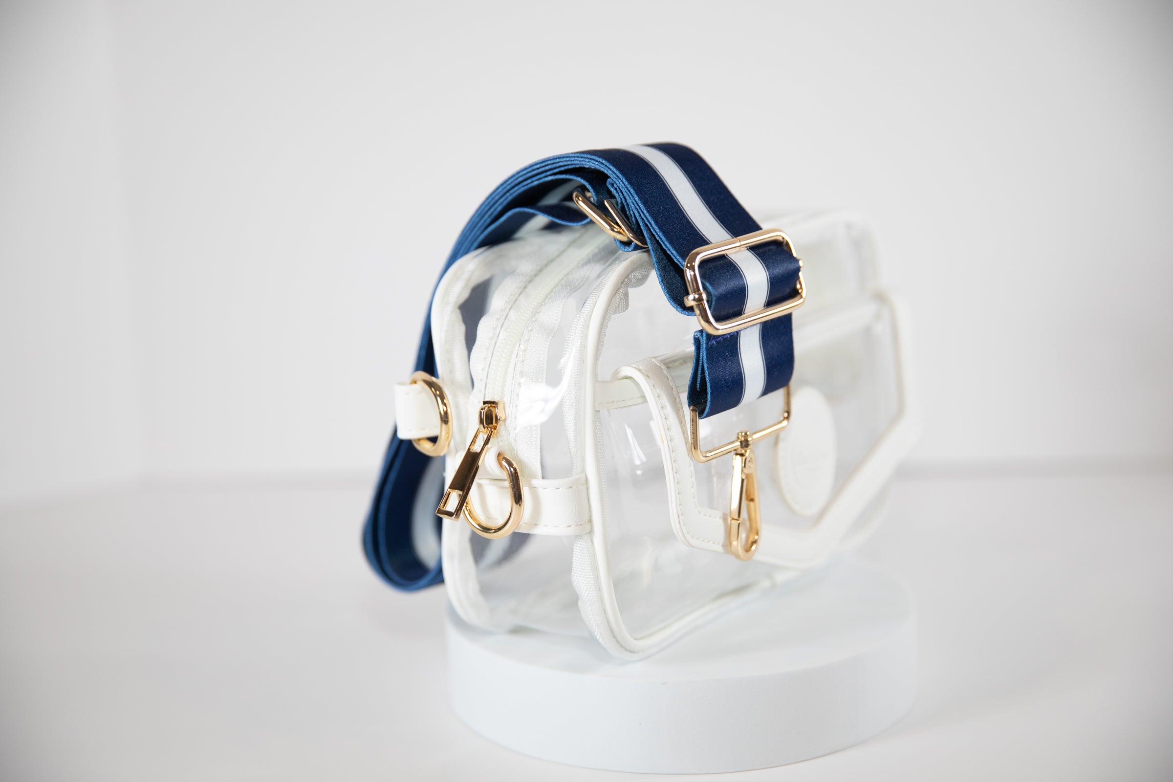 Penn State White Stadium Bag with Blue and White Strap